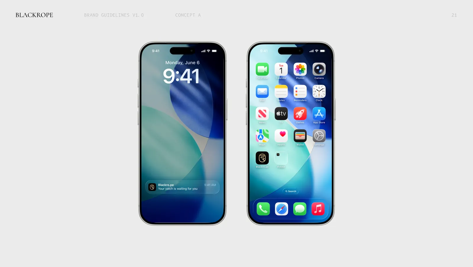 Concept one on a phone, the lock screen notification and the home screen icon.