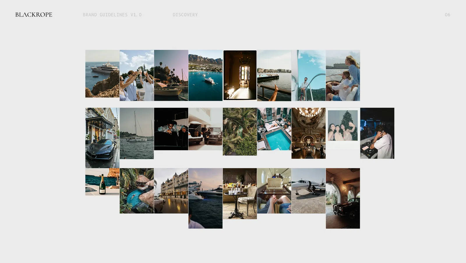 A wider reference wall, hotels, cars, interiors and nightlife side by side.